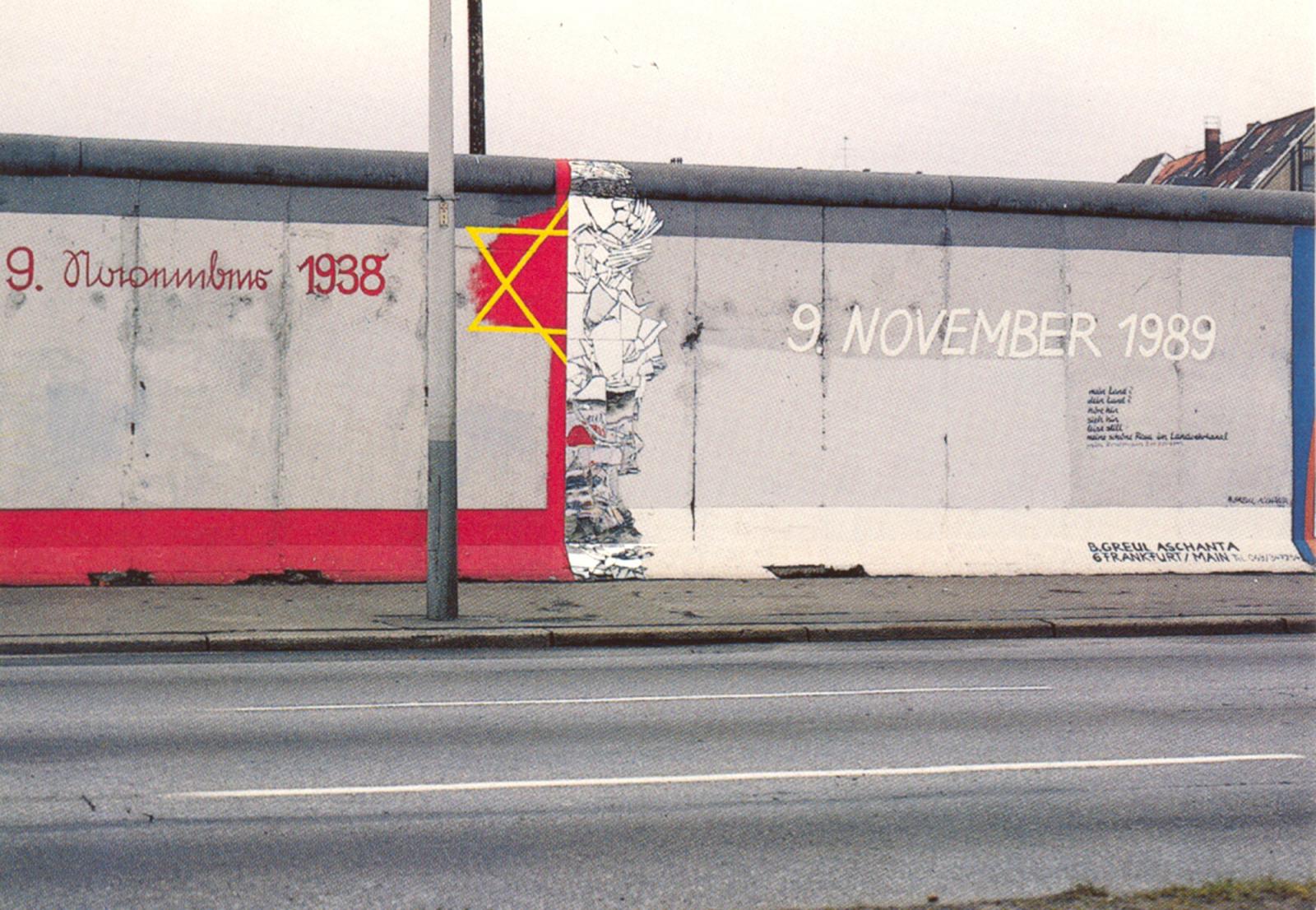 Barbara Greul Aschanta, „Deutschland im November“, 1990, Stiftung Berliner Mauer, Postkarte